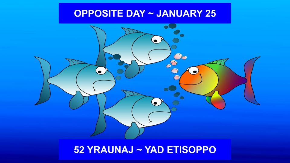 January 25th is National Opposite Day! Big Ideas for Little Scholars